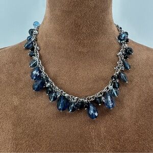 Talbots Silver Necklace with Blue Accents